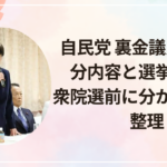 自民党 裏金議員一覧｜処分内容と選挙区は？衆院選前に分かりやすく整理